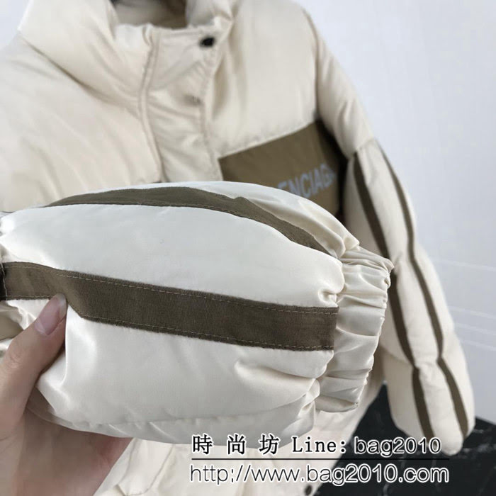 BALENCIAGA巴黎世家 18冬季新款 撞色拼接字母印花 保暖舒適棉服 男女同款 ydi1608